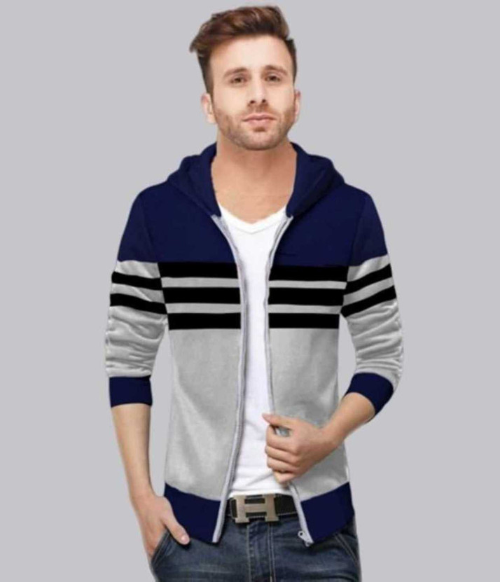 Sleeve Solid Men Sweatshirt 
