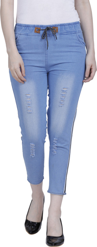 Queen Style Jogger Fit Women Blue Jeans 