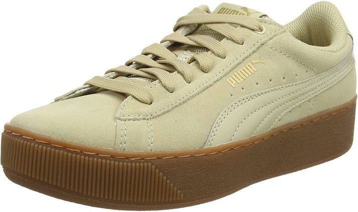 puma beige platform sneakers