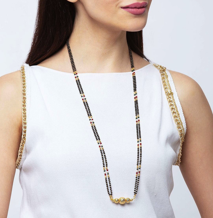 Long Mangalsutra Designs Gold Plated 