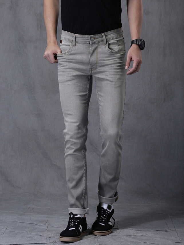 WROGN Slim Men Grey Jeans - Buy WROGN 