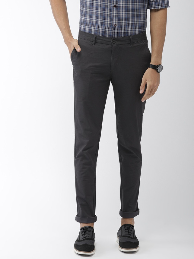 INDIAN TERRAIN Slim Fit Men Black 