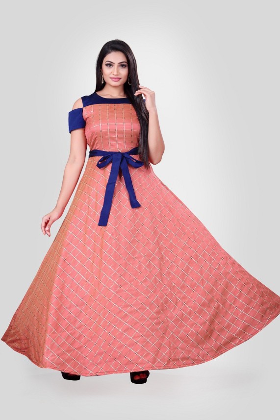 pink gown flipkart