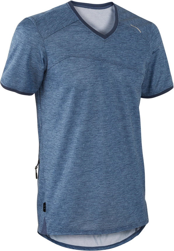 ROCKRIDER Self Design Men V Neck Blue T 