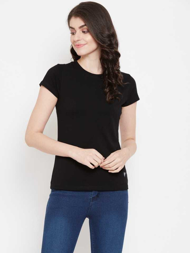 Comfort Lady Solid Women Round Neck 