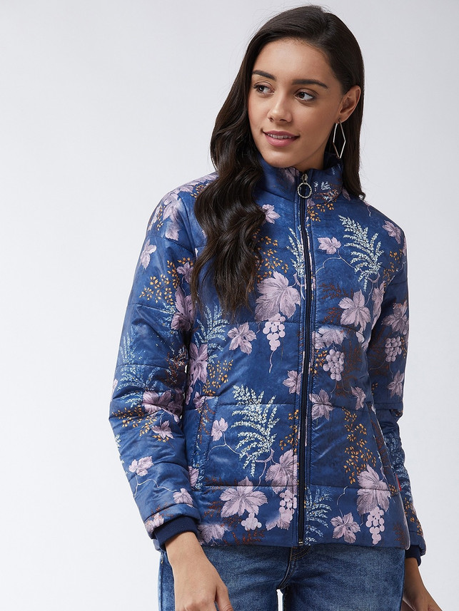 floral quilted jacket womens