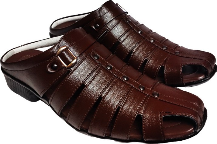 flipkart men's leather sandals