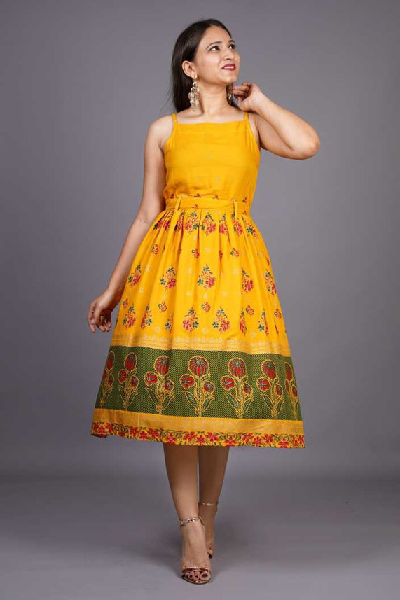 red green and yellow dress