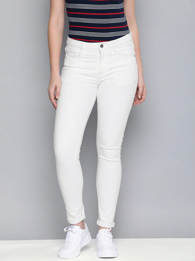 white jeans for ladies flipkart