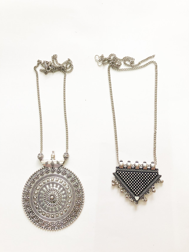 pcs Combo German Silver Oxidised Pendant