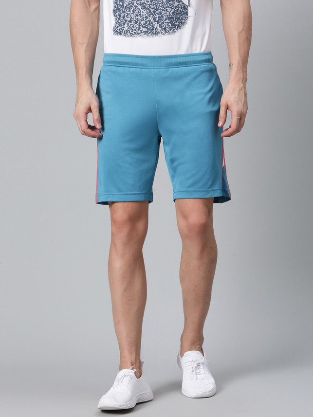 DIDA Solid Men Light Blue Sports Shorts 
