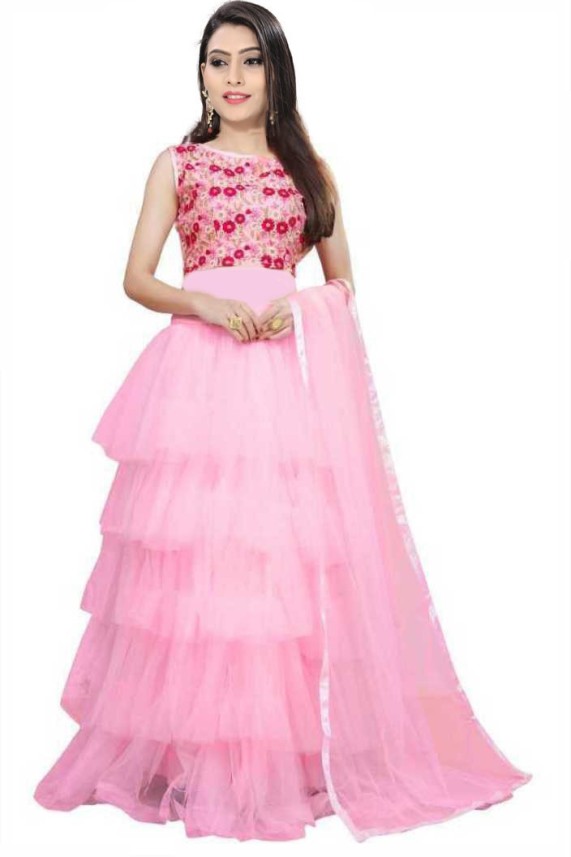 pink gown flipkart