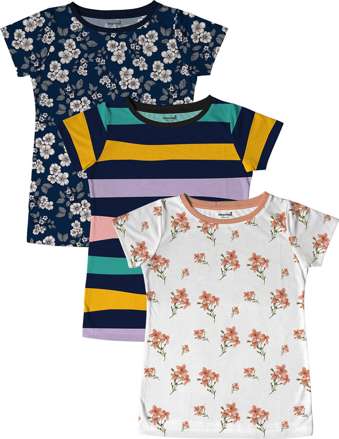 Mezmoda Girls Graphic Print Polyester T 