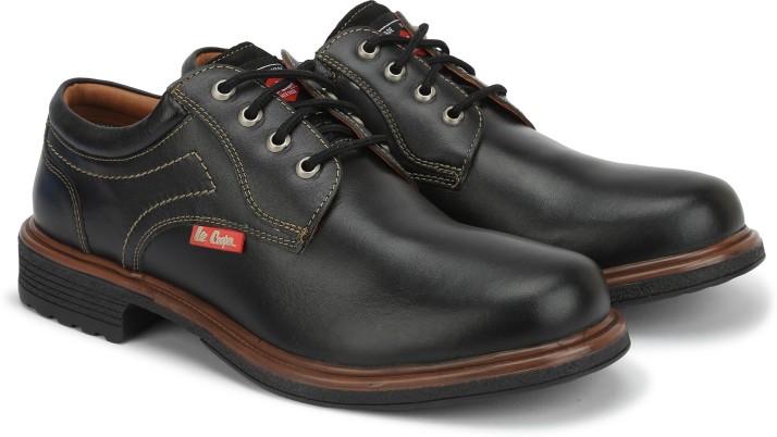lee cooper genuine leather panelled casual shoes