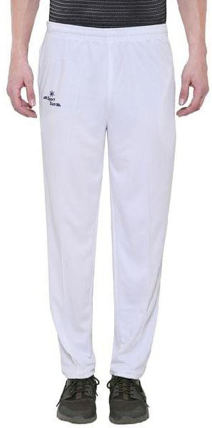 VK Solid Men White Track Pants - Buy VK 