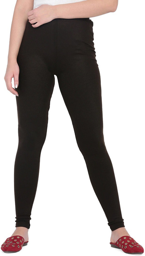 Buy SEMLE Ankle Length Woolen Leggings 