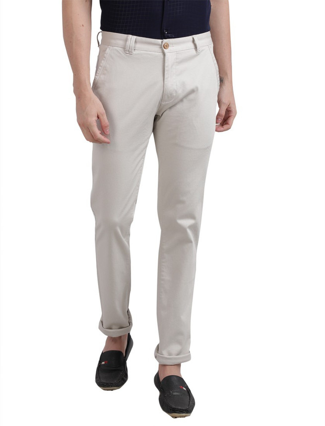 PARX Regular Fit Men Beige Trousers 