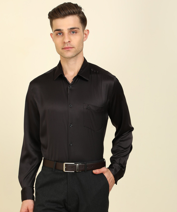 PARX Men Solid Casual Black Shirt - Buy 