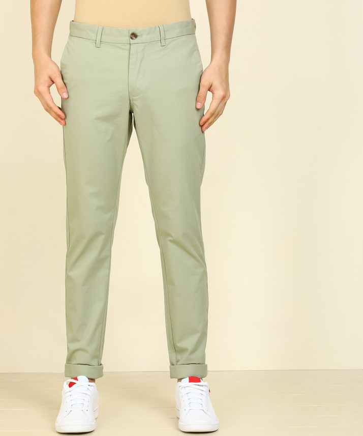 INDIAN TERRAIN Slim Fit Men Green 