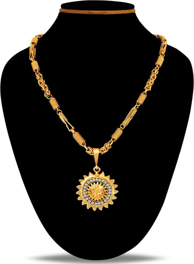 Fashion Frill Golden Sun Shaped Pendent 