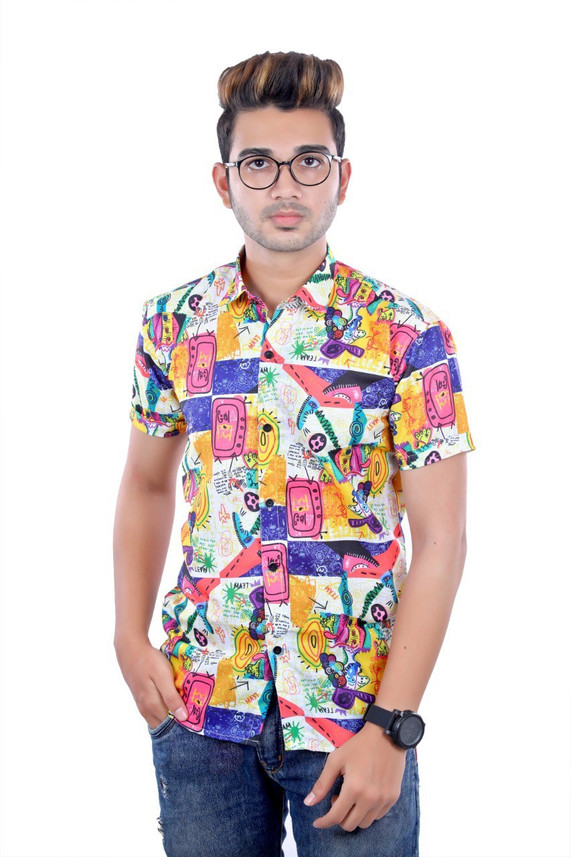 TLF Men Printed Casual Multicolor Shirt 