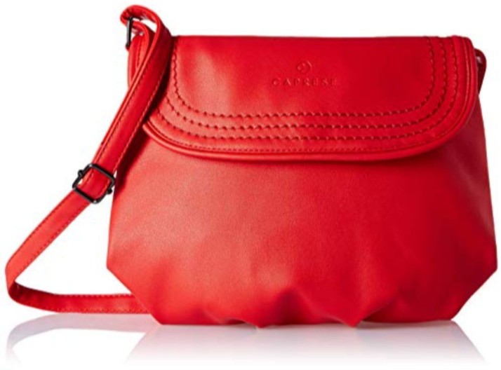 caprese red sling bag