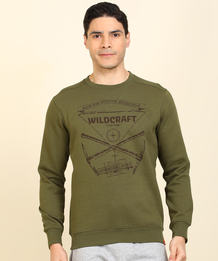 wildcraft full sleeve solid men's sweatshirt