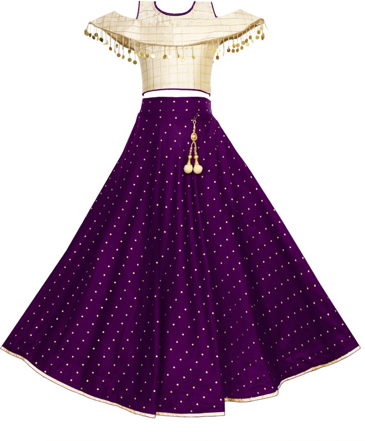 purple ghagra choli