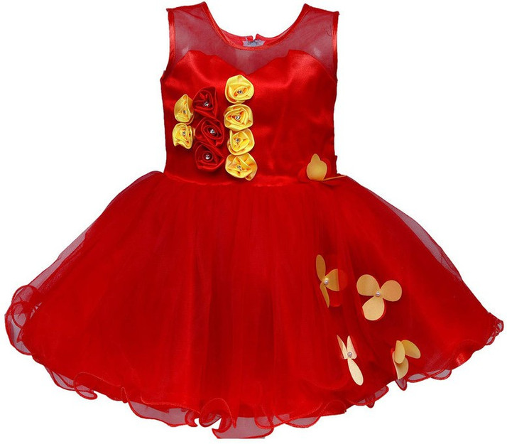Girls Midi/Knee Length Party Dress 