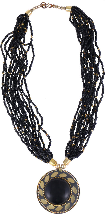 Esphyr Homes Black Bead Necklace Pot 