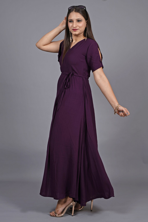 maxi purple dress