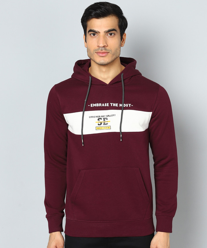 Full Sleeve Color Block Men Sweatshirt 