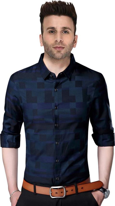 FABFIZA Cotton Silk Blend Printed Shirt 
