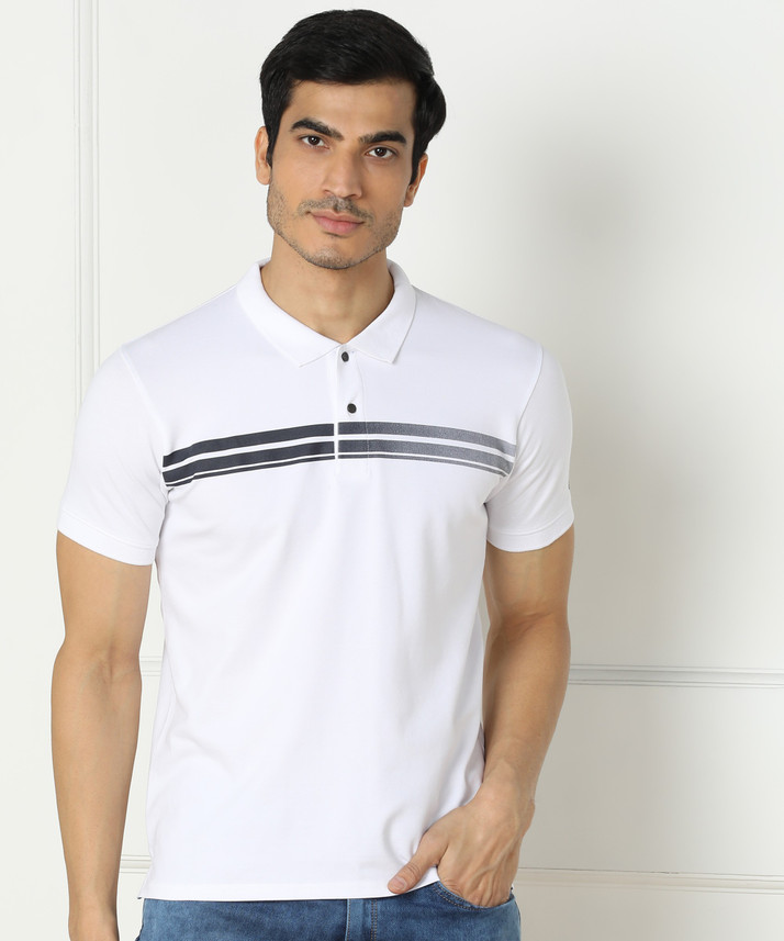 Pepe Jeans Striped Men Polo Neck White 
