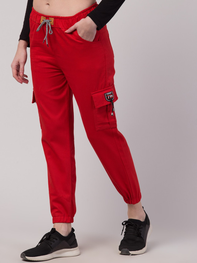 SAKSHI TRADER Jogger Fit Women Red 