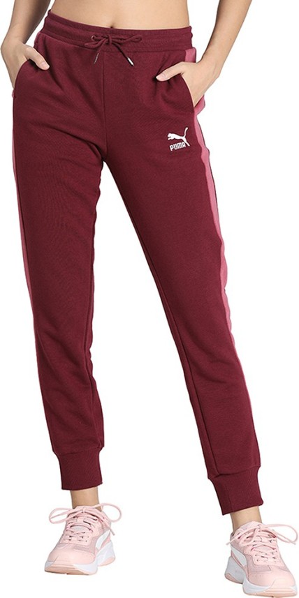 burgundy puma pants