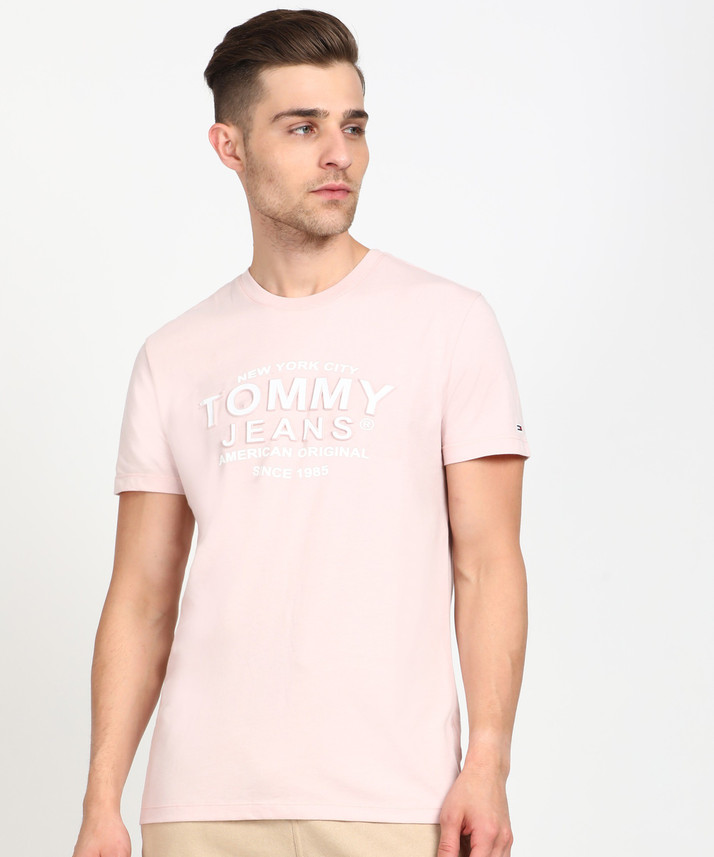 TOMMY HILFIGER Embossed Men Round Neck 