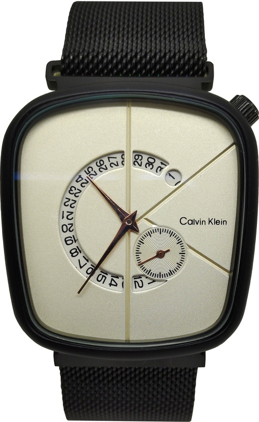 Ck Watch Square Calvin Klein White Dial