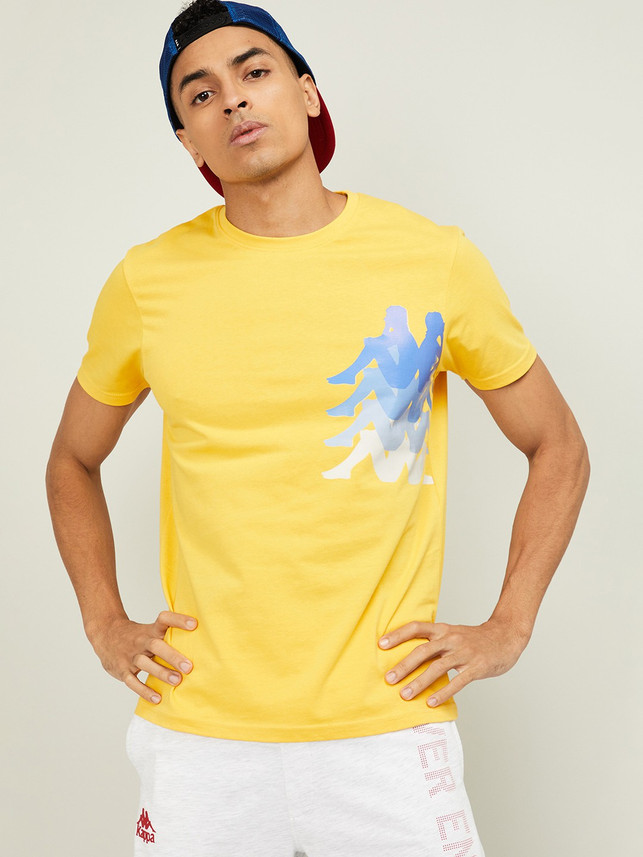 yellow kappa t shirt