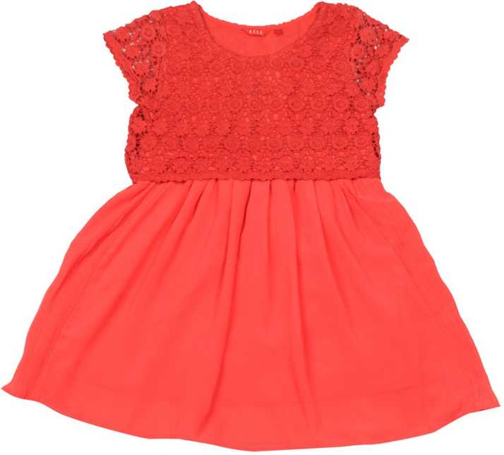 Elle Kids Girls Midi Knee Length Casual Dress Price In India Buy