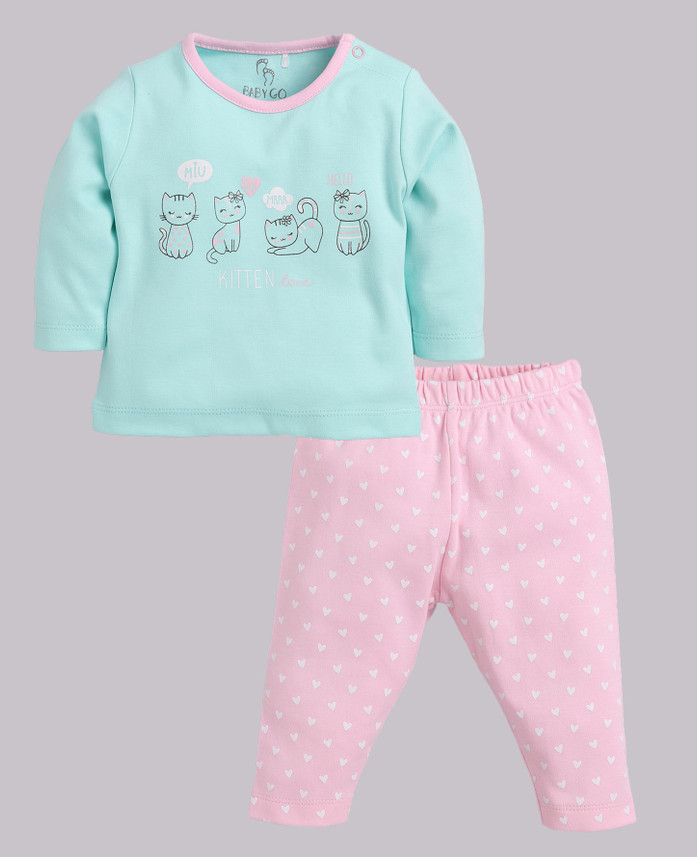 BabyGo Baby Girls Casual T-shirt Pant 