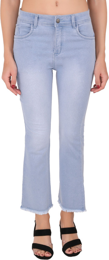 Street Mall Flared Women Light Blue 