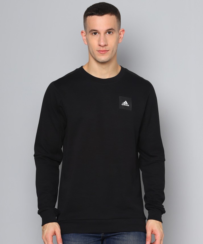 adidas full sleeve solid men's sweatshirt