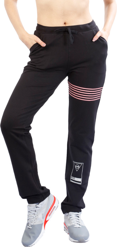 LAASA Striped Women Blue Track Pants 