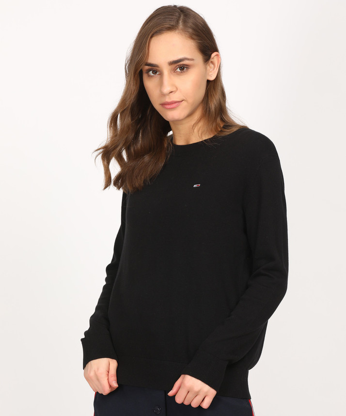 tommy hilfiger black sweater women's