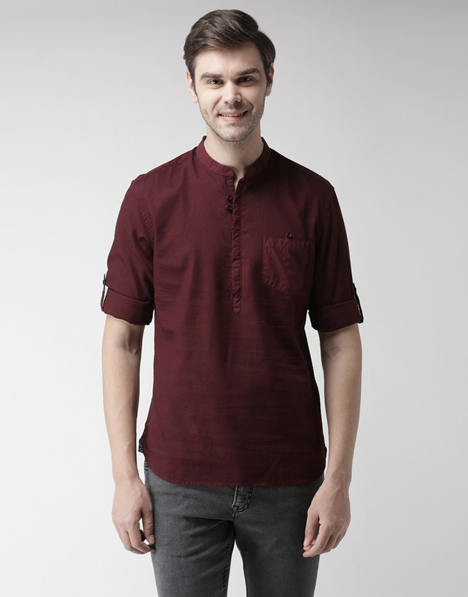 celio maroon shirt