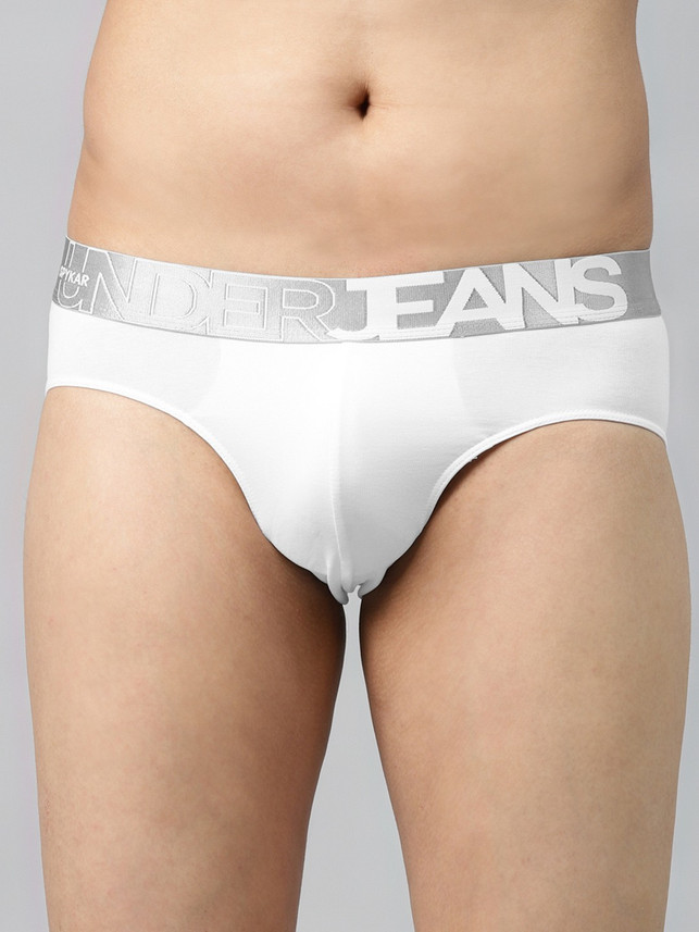 Spykar White Cotton Brief 