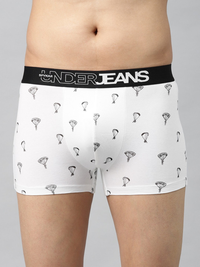 Spykar White Cotton Trunk Brief 