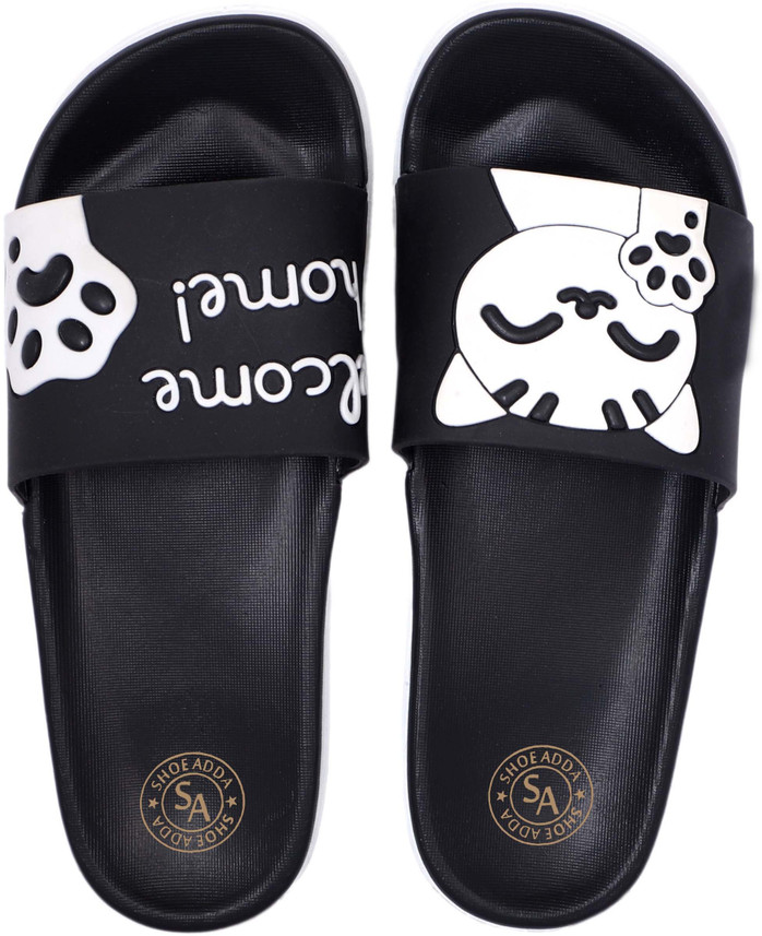 walking with slippers at home