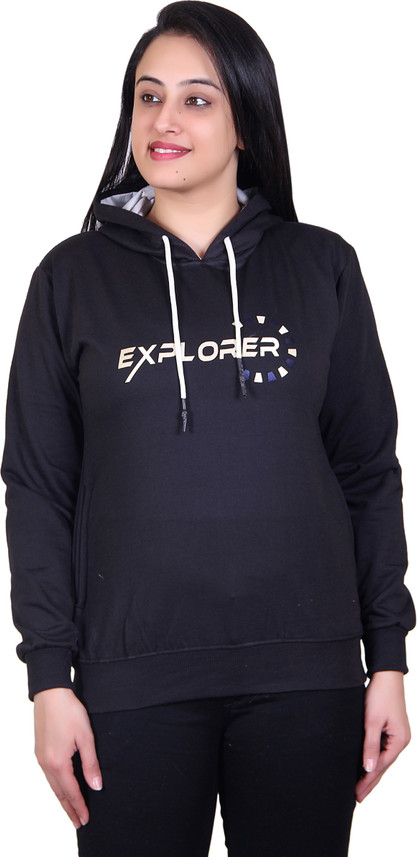 Sleeve Solid Women Sweatshirt 